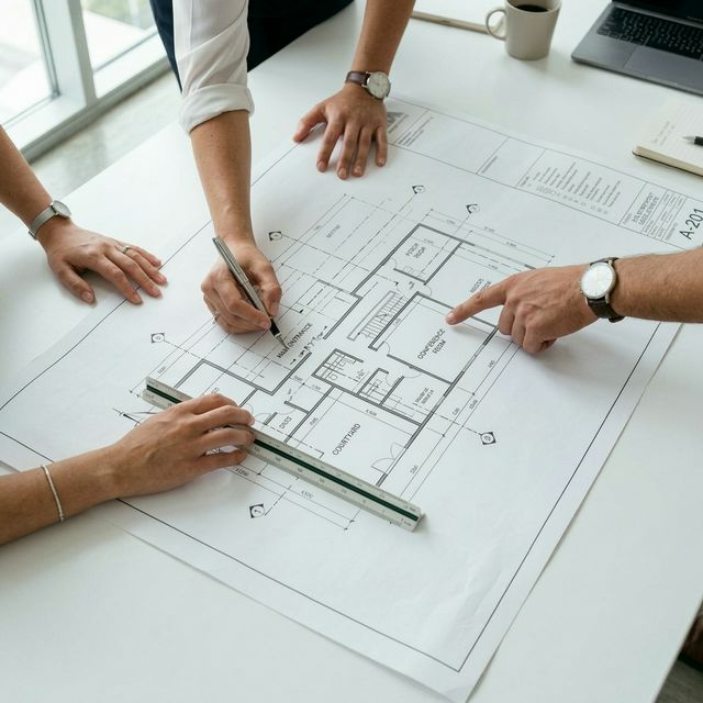 Colaboración en planos arquitectónicos
